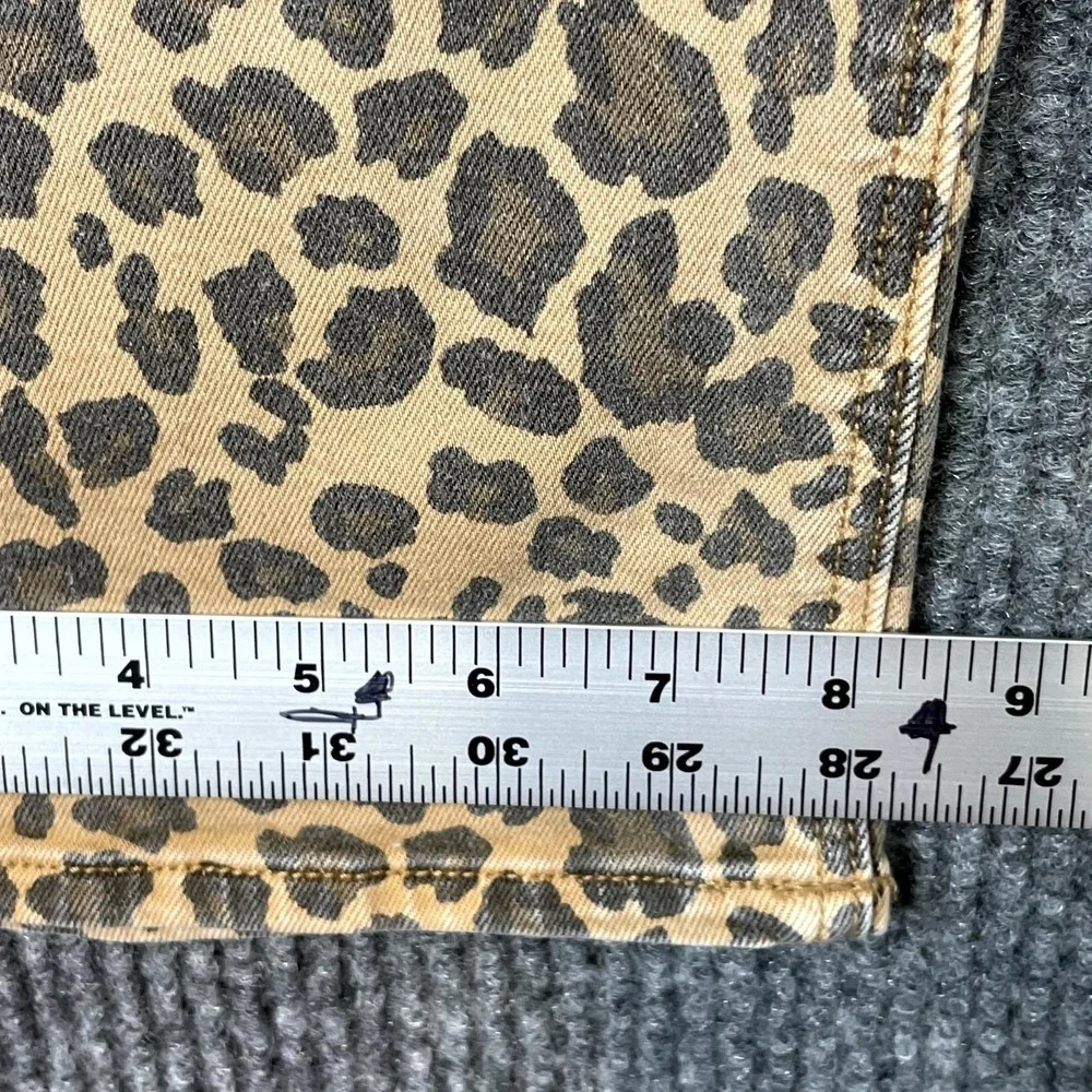 American Eagle Outfitter Jeans Womens 000 Brown Leopard Print Denim Minimalist